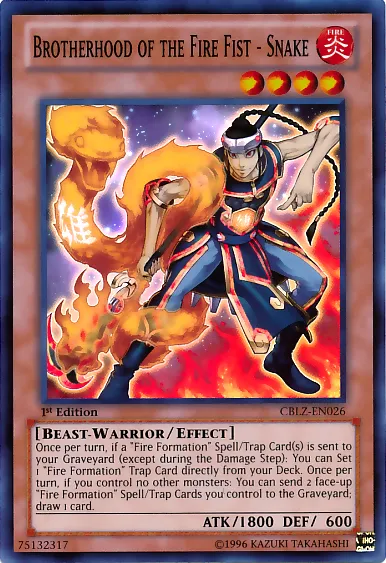 Brotherhood of the Fire Fist - Snake — Cosmo Blazer — Yu-Gi-Oh!