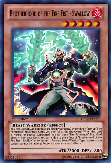 Brotherhood of the Fire Fist - Swallow — Cosmo Blazer — Yu-Gi-Oh!