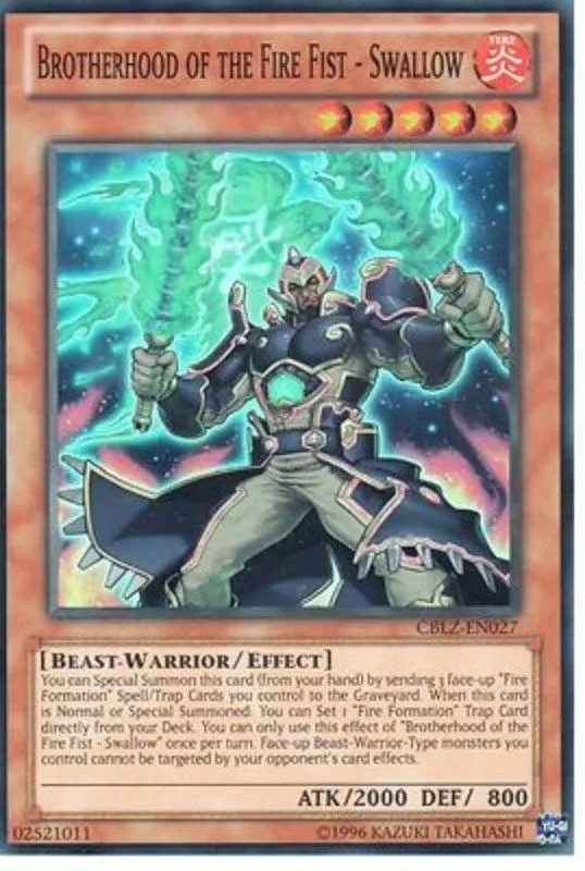 Brotherhood of the Fire Fist - Swallow — Cosmo Blazer - Unlimited — Yu-Gi-Oh!