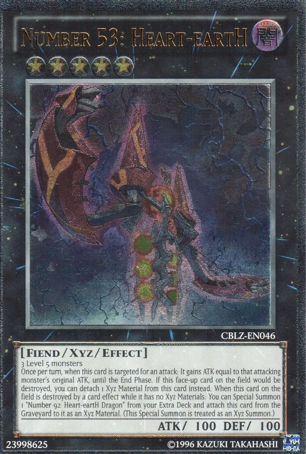 Number 53: Heart-eartH — Cosmo Blazer - Unlimited — Yu-Gi-Oh!