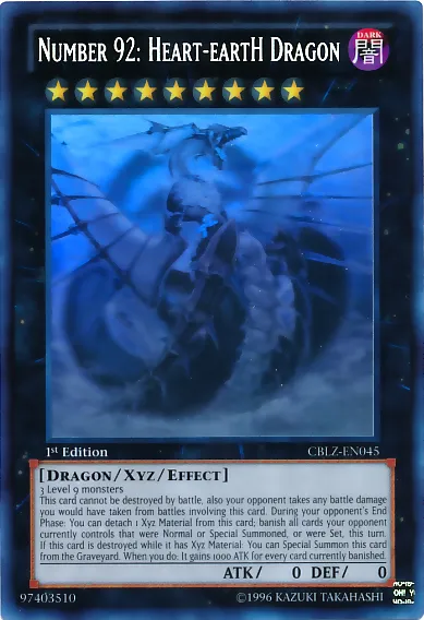 Number 92: Heart-eartH Dragon — Cosmo Blazer — Yu-Gi-Oh!