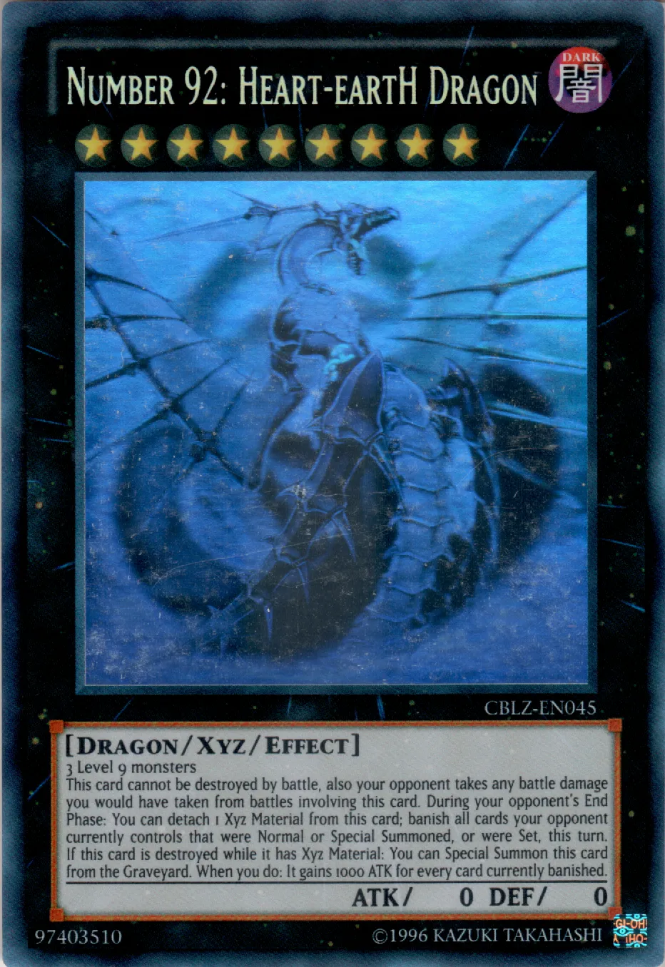 Number 92: Heart-eartH Dragon — Cosmo Blazer - Unlimited — Yu-Gi-Oh!