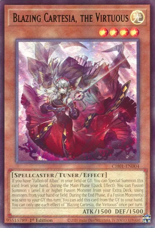 Éclatante Cartésia, la Vertueuse — THE CHRONICLES DECK: The Fallen & The Virtuous (All-Foil Edition) — Yu-Gi-Oh!