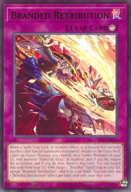 Branded Retribution — THE CHRONICLES DECK: The Fallen & The Virtuous (All-Foil Edition) — Yu-Gi-Oh!