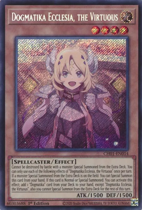 Dogmatika Ecclesia, the Virtuous — THE CHRONICLES DECK: The Fallen & The Virtuous (All-Foil Edition) — Yu-Gi-Oh!