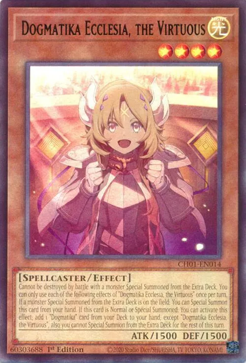 Dogmatika Ecclesia, the Virtuous — THE CHRONICLES DECK: The Fallen & The Virtuous (All-Foil Edition) — Yu-Gi-Oh!