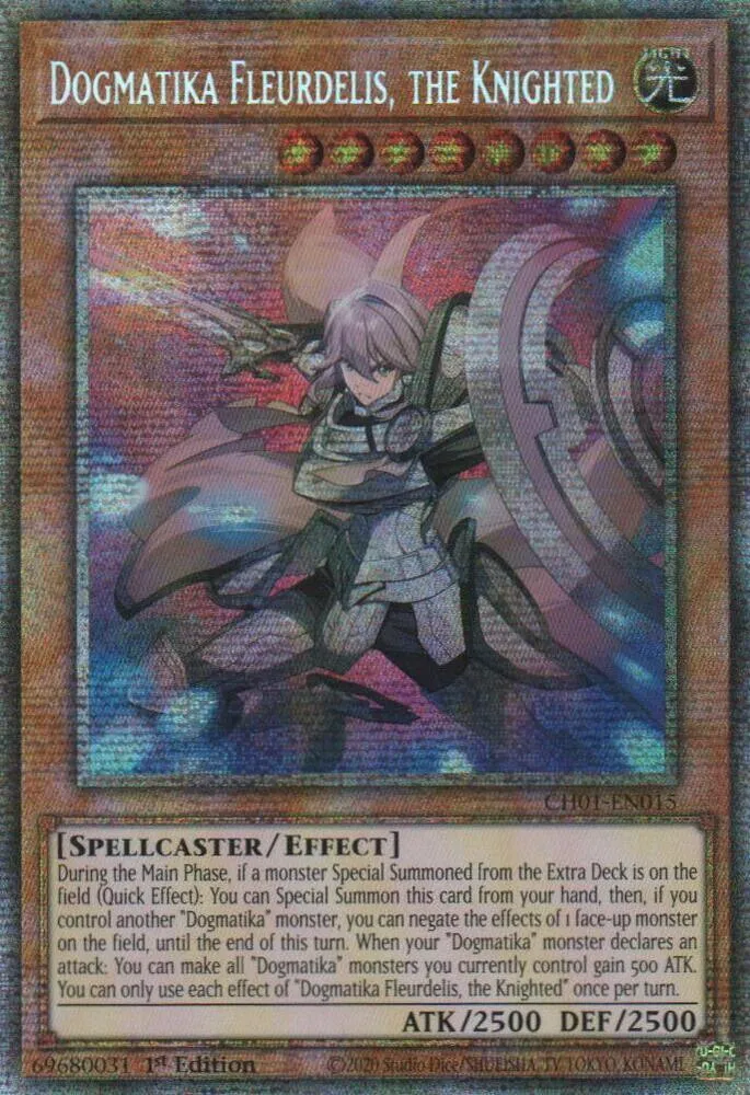 Dogmatika Fleurdelis, the Knighted — THE CHRONICLES DECK: The Fallen & The Virtuous (All-Foil Edition) — Yu-Gi-Oh!