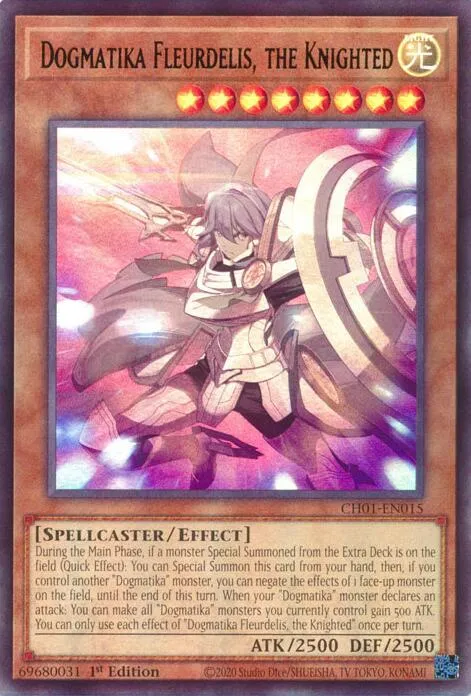 Dogmatika Fleurdelis, the Knighted — THE CHRONICLES DECK: The Fallen & The Virtuous (All-Foil Edition) — Yu-Gi-Oh!