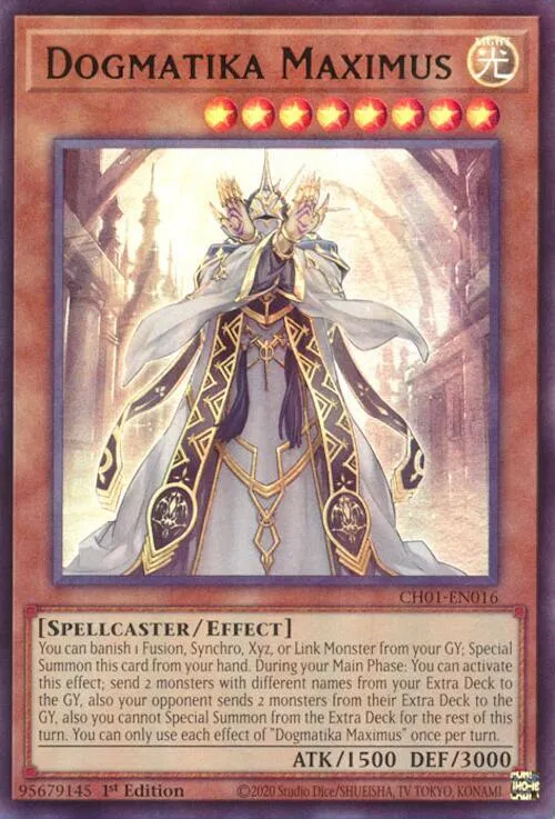 Dogmatika Maximus — THE CHRONICLES DECK: The Fallen & The Virtuous (All-Foil Edition) — Yu-Gi-Oh!