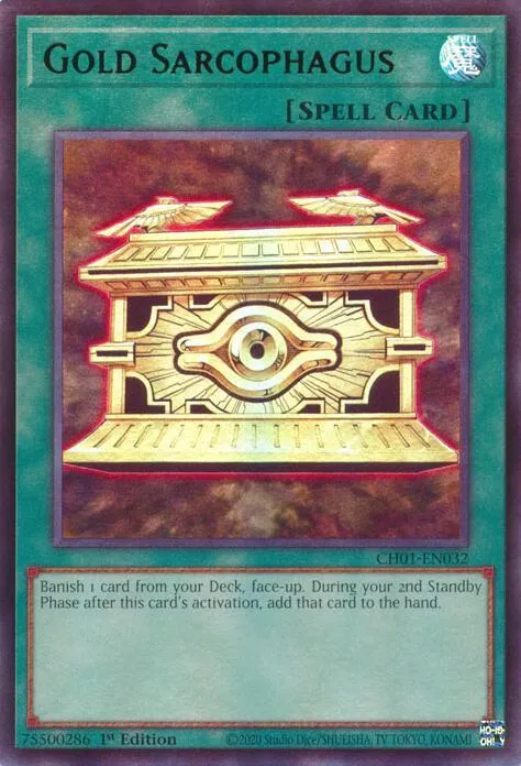 Gold Sarcophagus — THE CHRONICLES DECK: The Fallen & The Virtuous (All-Foil Edition) — Yu-Gi-Oh!