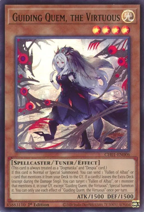 Influente Quem, la Vertueuse — THE CHRONICLES DECK: The Fallen & The Virtuous (All-Foil Edition) — Yu-Gi-Oh!