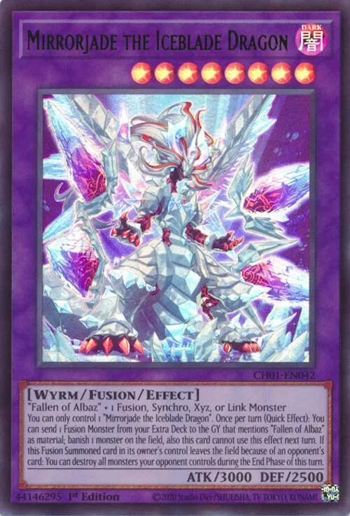 Mirrorjade the Iceblade Dragon — THE CHRONICLES DECK: The Fallen & The Virtuous (All-Foil Edition) — Yu-Gi-Oh!