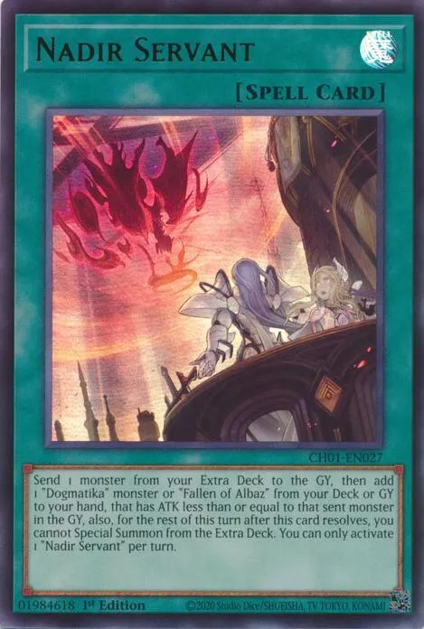 Nadir Servant — THE CHRONICLES DECK: The Fallen & The Virtuous (All-Foil Edition) — Yu-Gi-Oh!