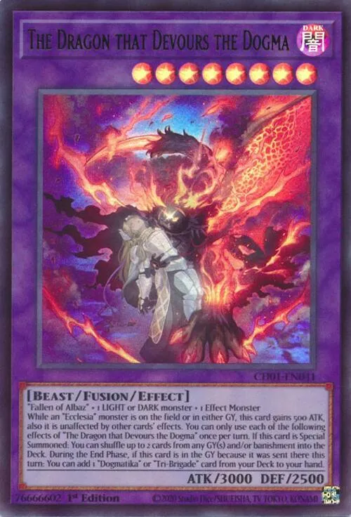 The Dragon that Devours the Dogma — THE CHRONICLES DECK: The Fallen & The Virtuous (All-Foil Edition) — Yu-Gi-Oh!