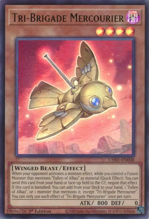 Mercourier Tri-Brigade — THE CHRONICLES DECK: The Fallen & The Virtuous (All-Foil Edition) — Yu-Gi-Oh!