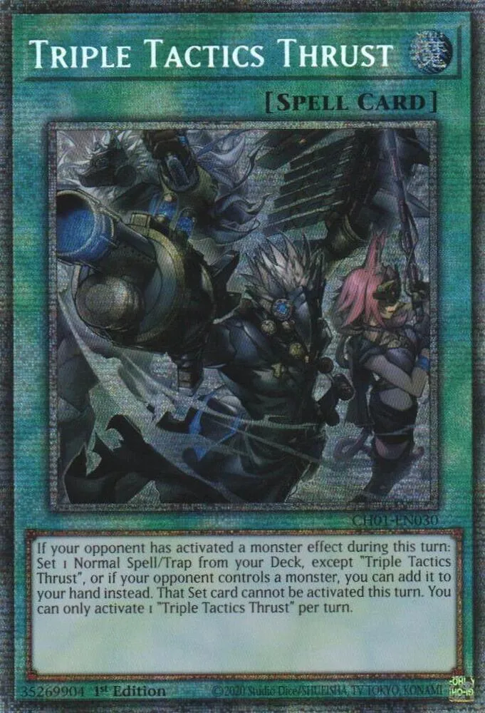 Triple Tactics Thrust — THE CHRONICLES DECK: The Fallen & The Virtuous (All-Foil Edition) — Yu-Gi-Oh!