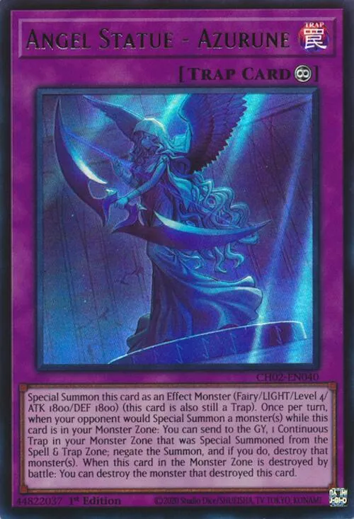 Angel Statue - Azurune — THE CHRONICLES DECK: Spirit Charmers (All-Foil Edition) — Yu-Gi-Oh!