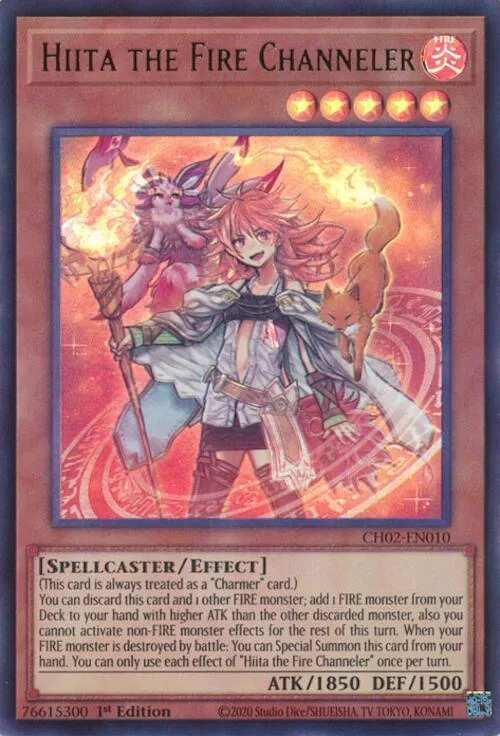 Hiita la Canalisatrice de Feu — THE CHRONICLES DECK: Spirit Charmers (All-Foil Edition) — Yu-Gi-Oh!