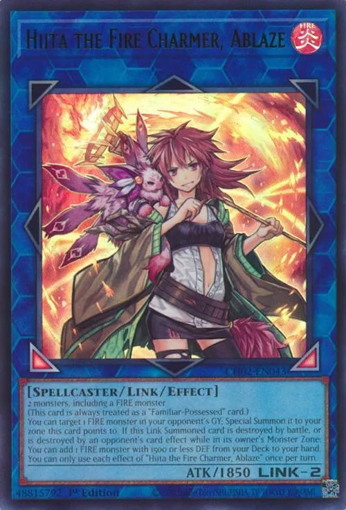 Hiita the Fire Charmer, Ablaze — THE CHRONICLES DECK: Spirit Charmers (All-Foil Edition) — Yu-Gi-Oh!