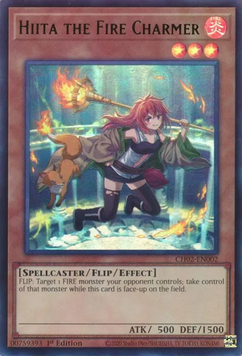 Hiita la Charmeuse de Feu — THE CHRONICLES DECK: Spirit Charmers (All-Foil Edition) — Yu-Gi-Oh!