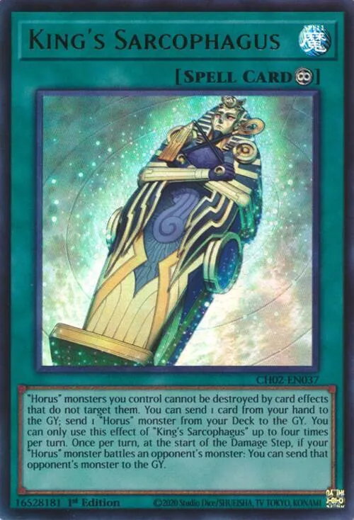 King's Sarcophagus — THE CHRONICLES DECK: Spirit Charmers (All-Foil Edition) — Yu-Gi-Oh!