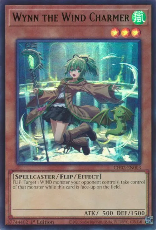 Wynn la Charmeuse de Vent — THE CHRONICLES DECK: Spirit Charmers (All-Foil Edition) — Yu-Gi-Oh!