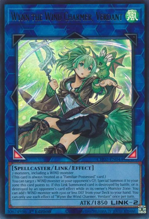Wynn the Wind Charmer, Verdant — THE CHRONICLES DECK: Spirit Charmers (All-Foil Edition) — Yu-Gi-Oh!