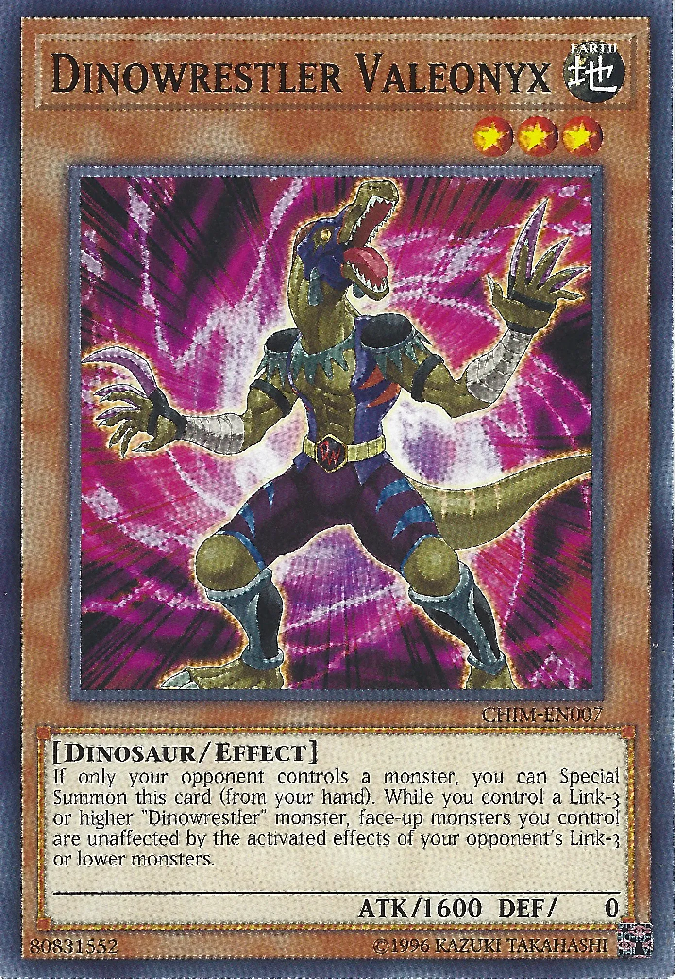 Dinowrestler Valeonyx — Chaos Impact - Unlimited — Yu-Gi-Oh!