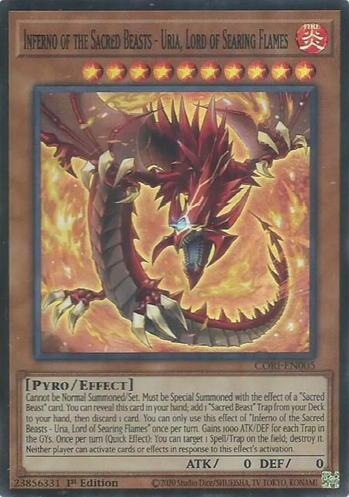 Inferno of the Sacred Beasts - Uria, Lord of Searing Flames — Chaos Origins — Yu-Gi-Oh!