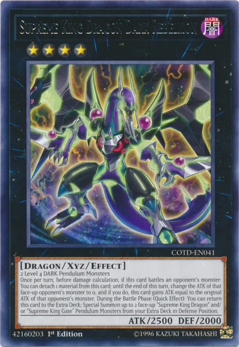 Supreme King Dragon Dark Rebellion — Code of the Duelist — Yu-Gi-Oh!