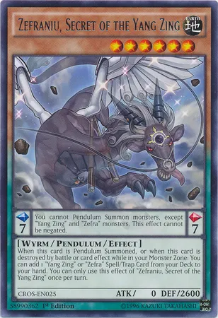 Zefraniu, Secret of the Yang Zing — Crossed Souls — Yu-Gi-Oh!