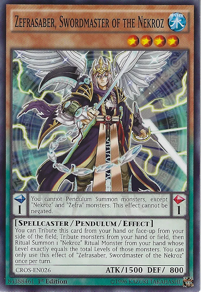 Zefrasaber, Swordmaster of the Nekroz — Crossed Souls — Yu-Gi-Oh!