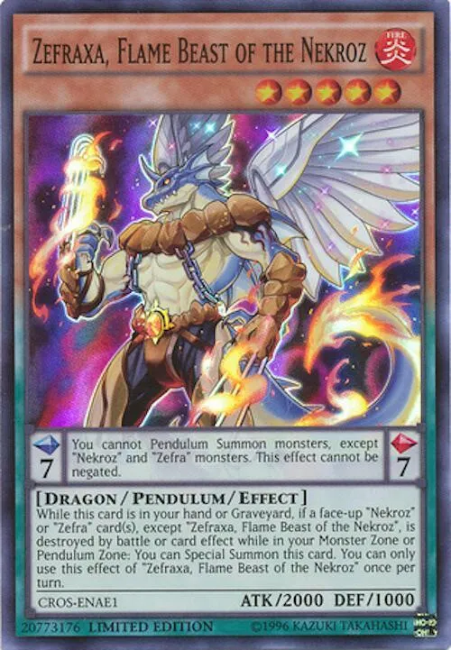 Zefraxa, Flame Beast of the Nekroz — Crossed Souls — Yu-Gi-Oh!
