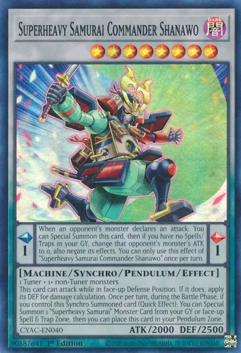Superheavy Samurai Commander Shanawo — Cyberstorm Access — Yu-Gi-Oh!