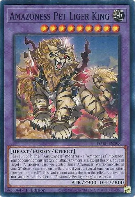 Amazoness Pet Liger King — Darkwing Blast — Yu-Gi-Oh!