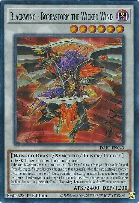 Aile Noire - Boreastempête le Vent Malfaisant — Darkwing Blast — Yu-Gi-Oh!