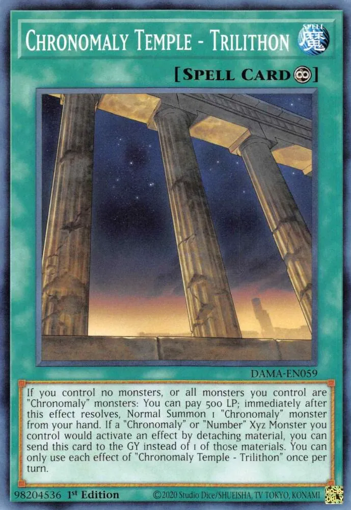 Chronomaly Temple - Trilithon — Dawn of Majesty — Yu-Gi-Oh!