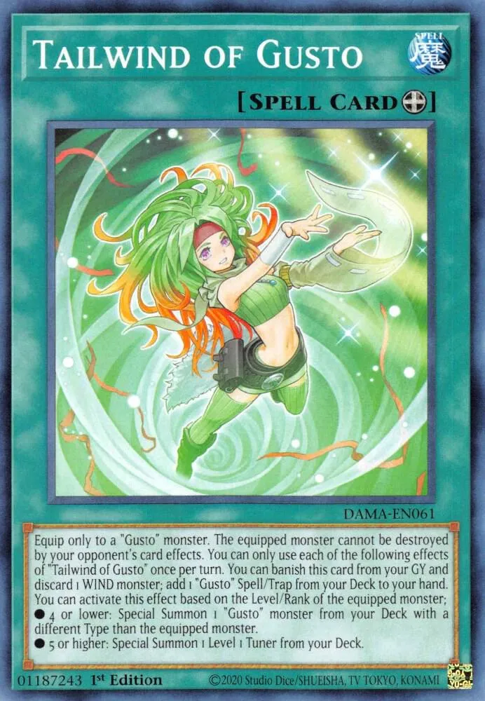 Tailwind of Gusto — Dawn of Majesty — Yu-Gi-Oh!