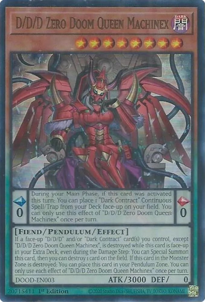 D/D/D Zero Doom Queen Machinex — Doom of Dimensions — Yu-Gi-Oh!