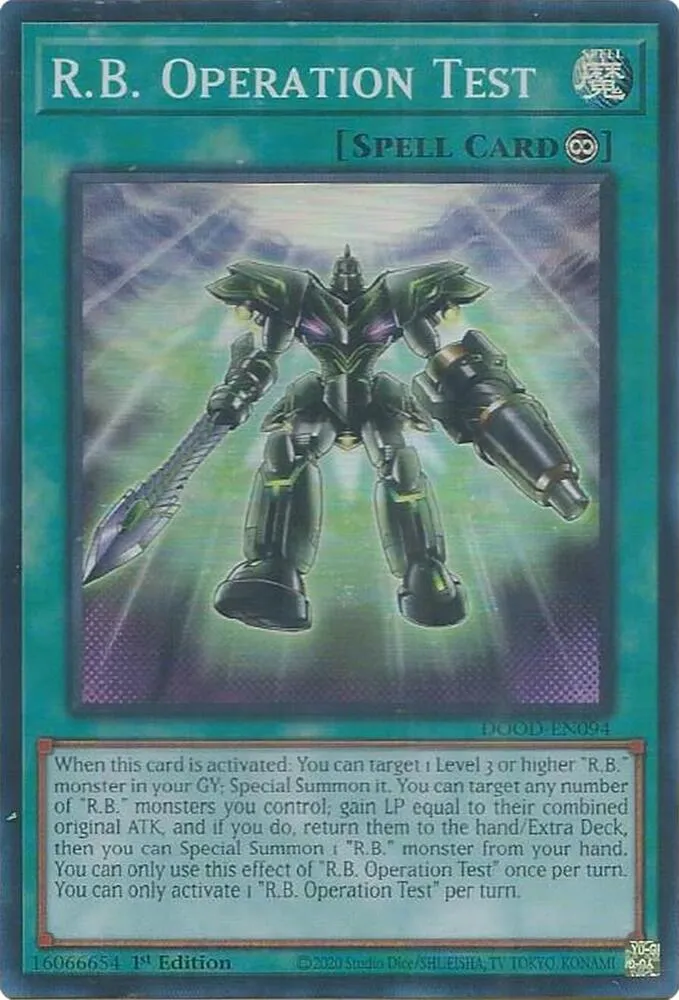 R.B. Operation Test — Doom of Dimensions — Yu-Gi-Oh!