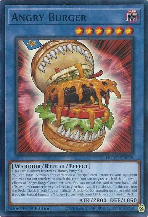 Angry Burger — Duelist’s Advance — Yu-Gi-Oh!