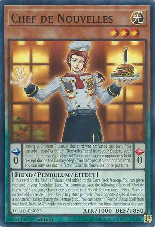 Chef de Nouvelles — Duelist’s Advance — Yu-Gi-Oh!