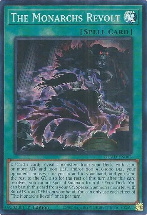 The Monarchs Revolt — Duelist’s Advance — Yu-Gi-Oh!
