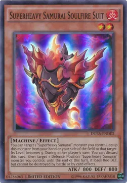 Superheavy Samurai Soulfire Suit — Duelist Alliance — Yu-Gi-Oh!