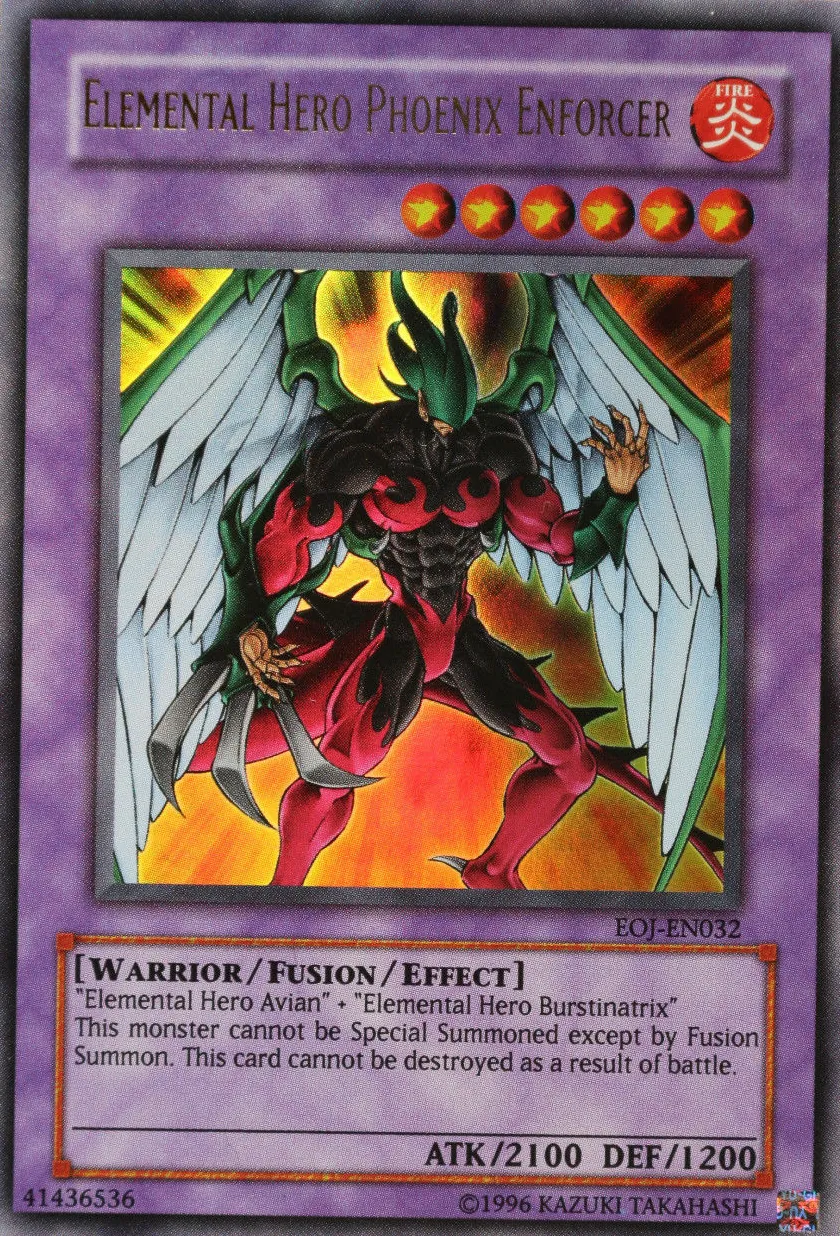 Elemental HERO Phoenix Enforcer — Enemy of Justice - Unlimited — Yu-Gi-Oh!