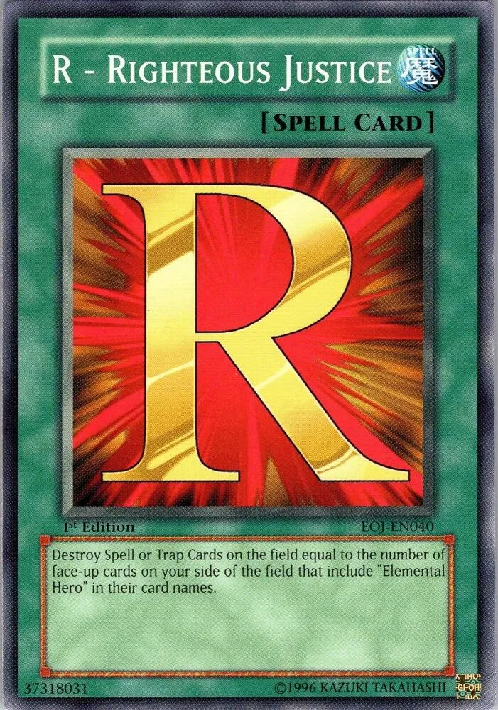 R - Righteous Justice — Enemy of Justice — Yu-Gi-Oh!