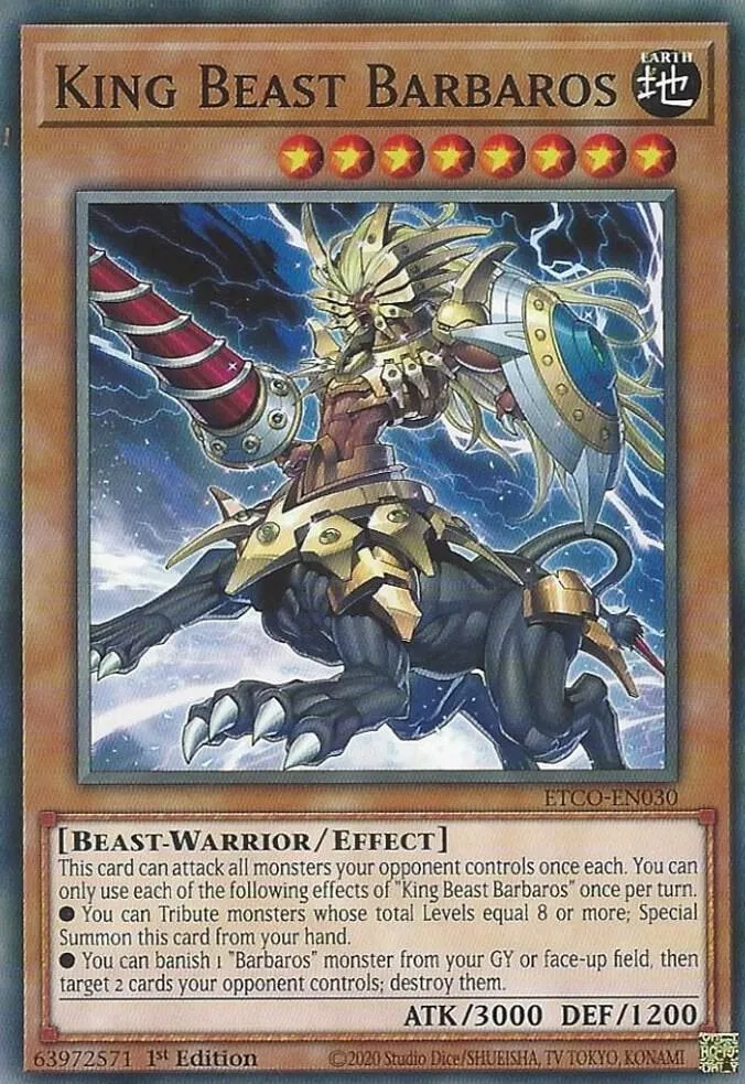 King Beast Barbaros — Eternity Code — Yu-Gi-Oh!