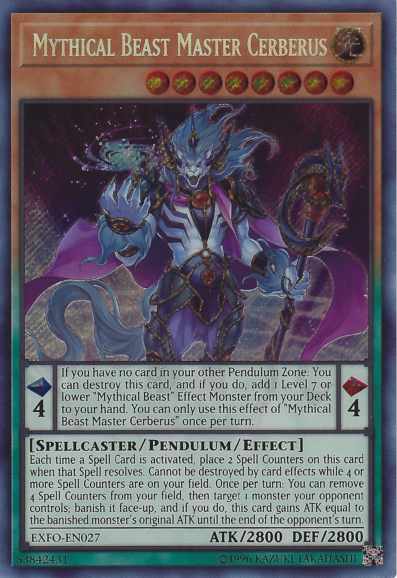 Mythical Beast Master Cerberus — Extreme Force - Unlimited — Yu-Gi-Oh!