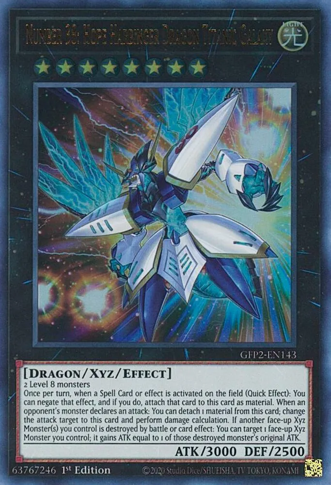 Number 38: Hope Harbinger Dragon Titanic Galaxy — Ghosts From the Past: The 2nd Haunting — Yu-Gi-Oh!