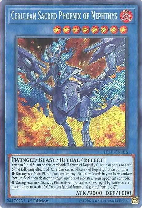 Cerulean Sacred Phoenix of Nephthys — Hidden Summoners — Yu-Gi-Oh!
